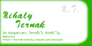 mihaly ternak business card